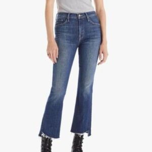 MOTHER The Insider Crop Step Fray in Girl Crush Size 34 Jeans